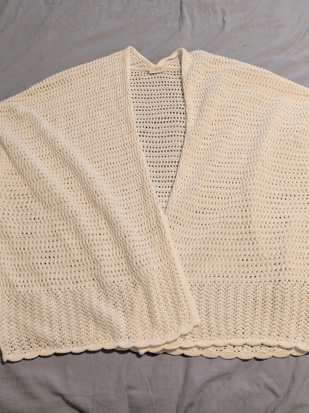 J.Crew Ivory Open-Knit Women's Sweater